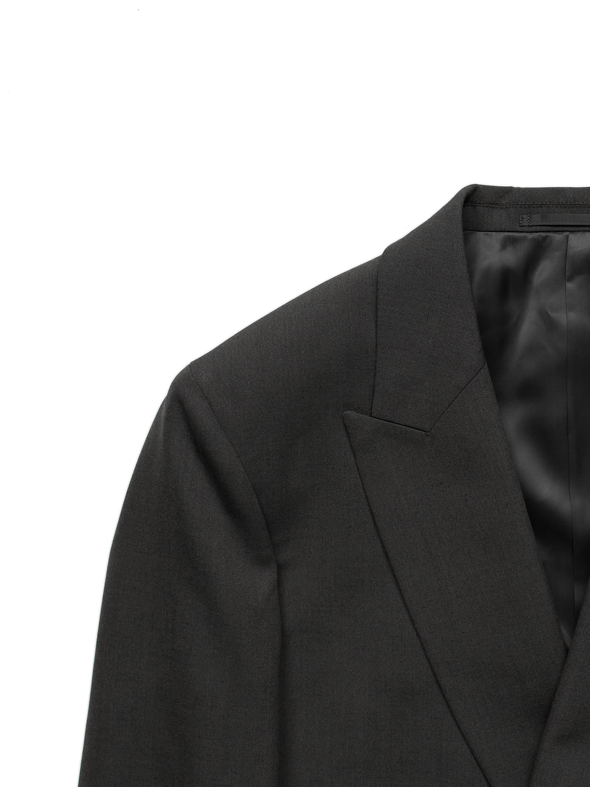 Super130's WORSTED WOOL GABARDINE DOUBLE BREASTED JACKET｜AGED GRAY