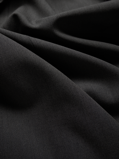 Super130's WORSTED WOOL GABARDINE DOUBLE BREASTED JACKET｜AGED GRAY