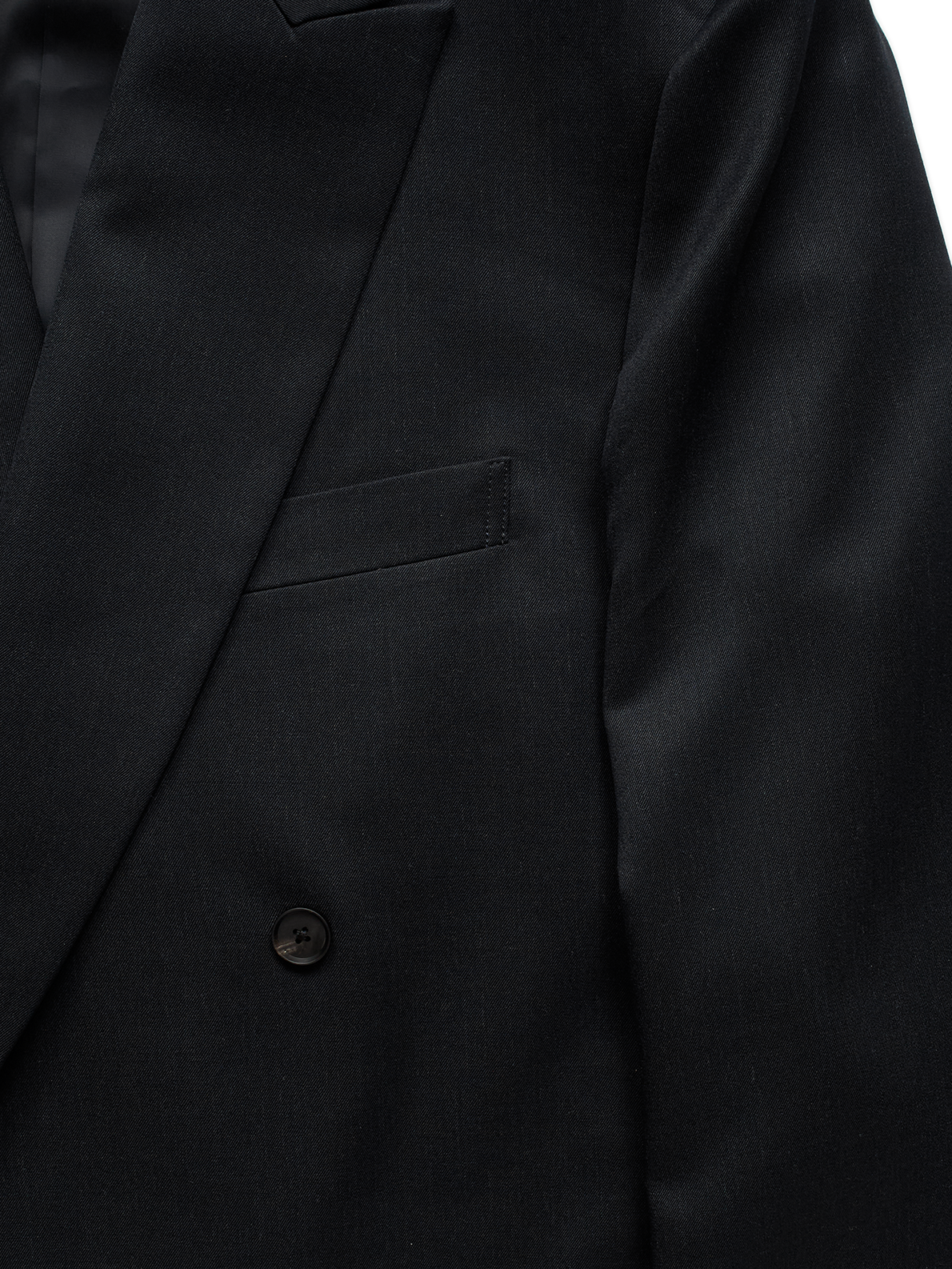 Super130's WORSTED WOOL GABARDINE DOUBLE BREASTED JACKET｜TOP D.NAVY