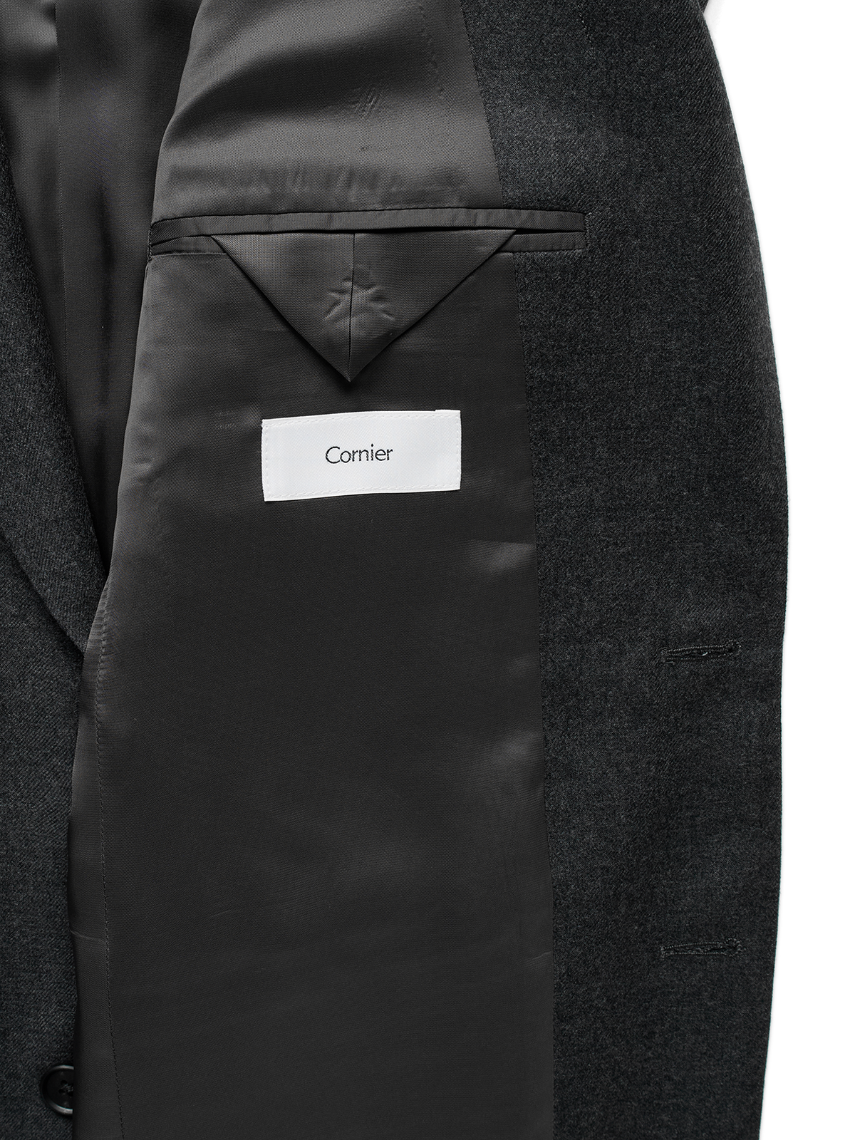 Super160's WORSTED WOOL VIYELLA TAILORED JACKET｜TOP CHARCOAL