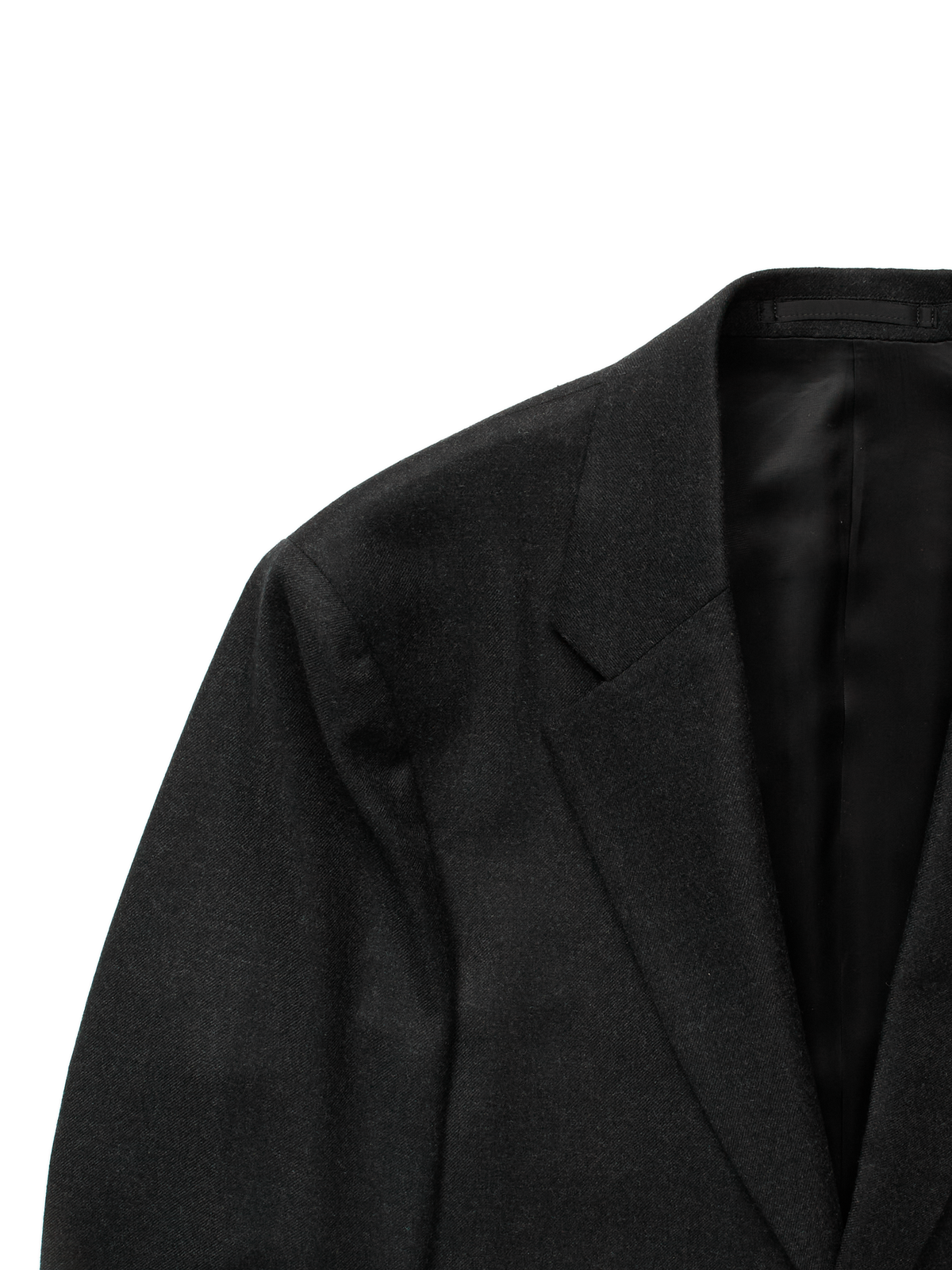 Super160's WORSTED WOOL VIYELLA TAILORED JACKET｜TOP BLACK