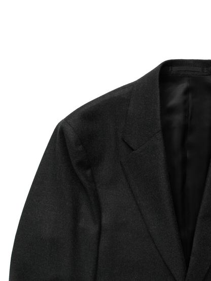 Super160's WORSTED WOOL VIYELLA TAILORED JACKET｜TOP BLACK