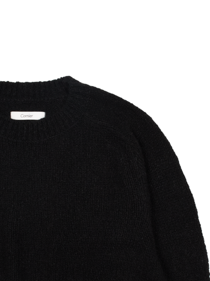 CASHMERE/SABLE SWEATER｜BLACK