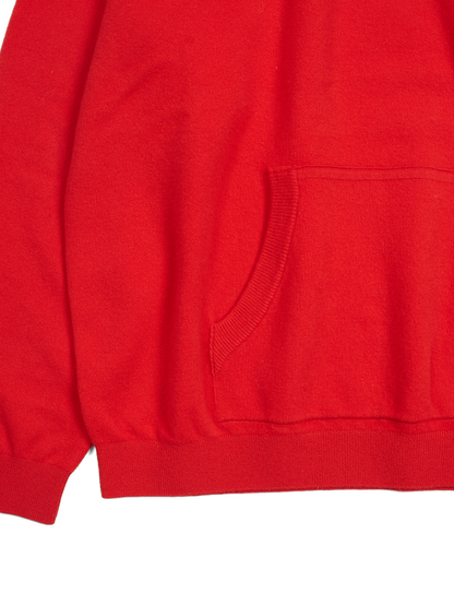 Super170's WOOL KNIT HOODIE｜SCARLET