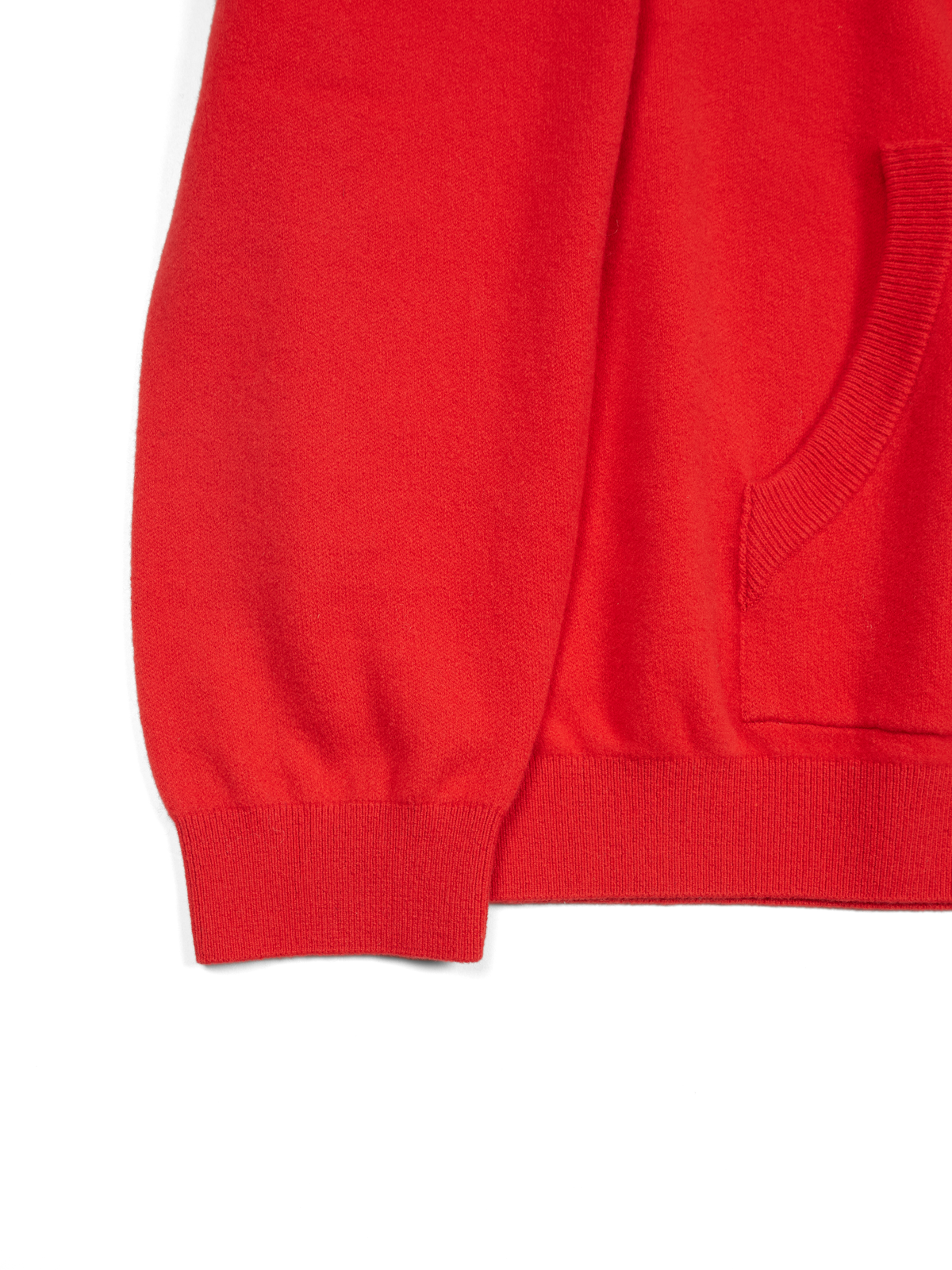 Super170's WOOL KNIT HOODIE｜SCARLET