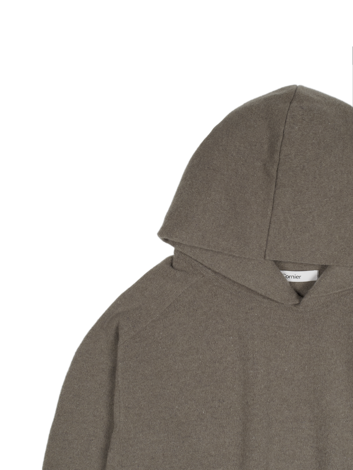 Super170's WOOL KNIT HOODIE｜GREIGE