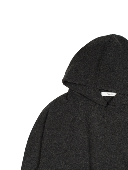 Super170's WOOL KNIT HOODIE｜CHARCOAL