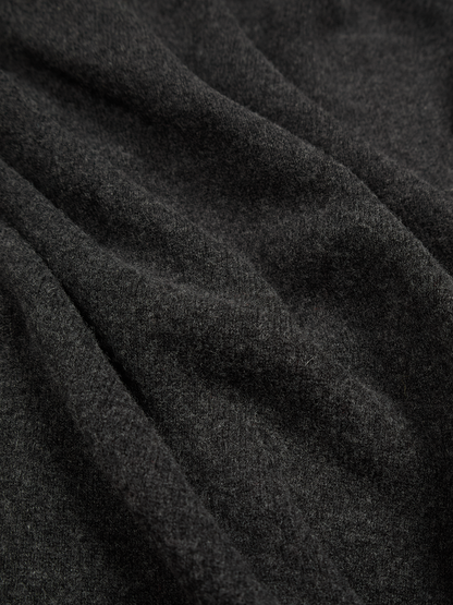 Super170's WOOL KNIT POLO SHIRTS｜CHARCOAL
