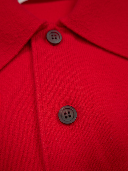 Super170's WOOL KNIT POLO SHIRTS｜SCARLET