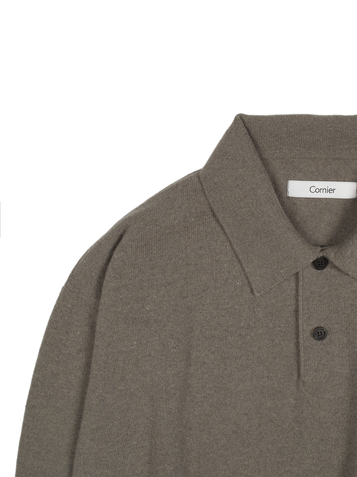 Super170's WOOL KNIT POLO SHIRTS｜GREIGE