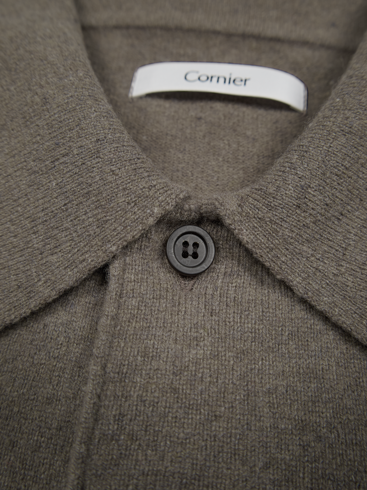 Super170's WOOL KNIT POLO SHIRTS｜GREIGE