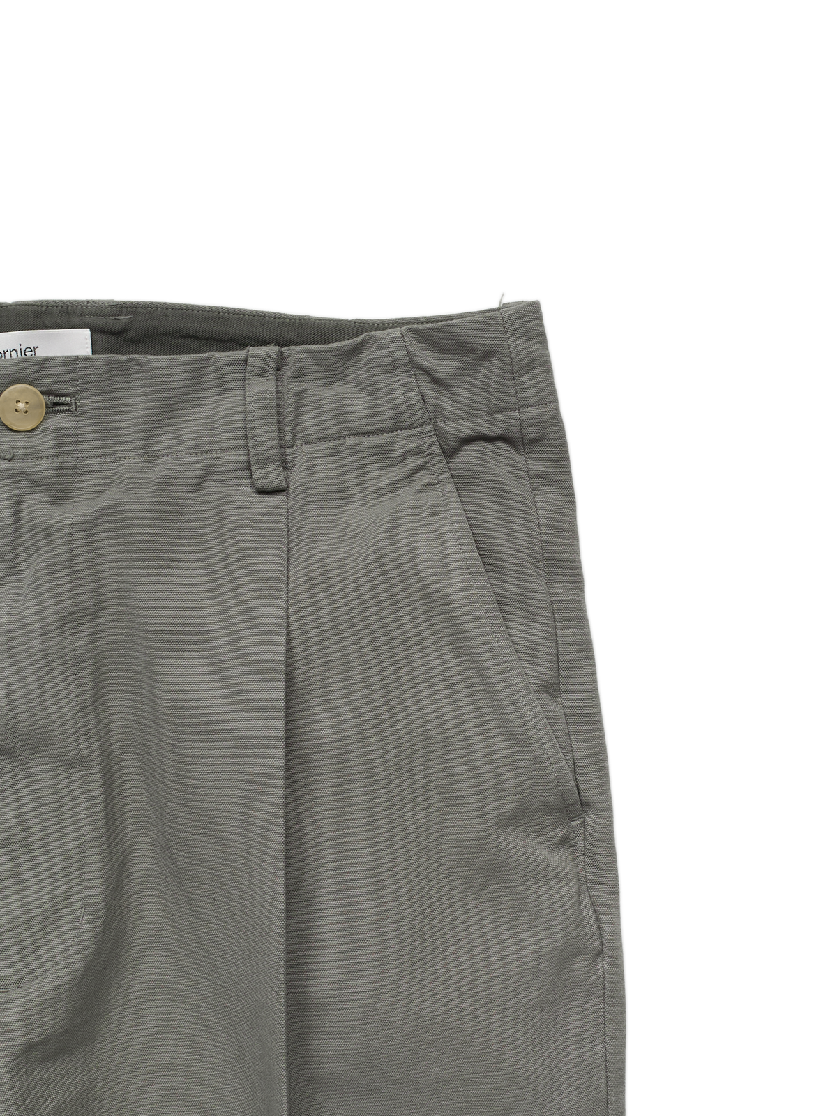 GARMENT DYED FINX COTTON DUCK SLACKS｜STEEL