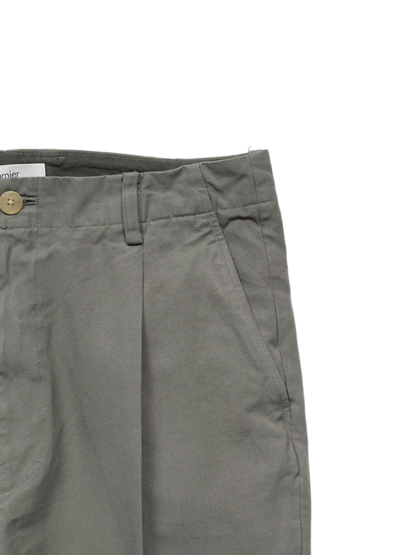 GARMENT DYED FINX COTTON DUCK SLACKS｜STEEL