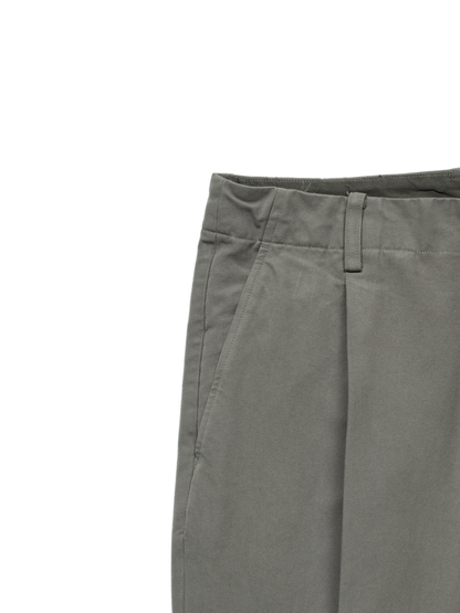 GARMENT DYED FINX COTTON DUCK SLACKS｜STEEL