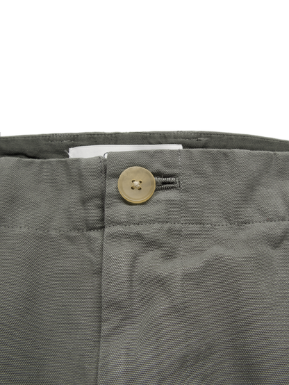 GARMENT DYED FINX COTTON DUCK SLACKS｜STEEL