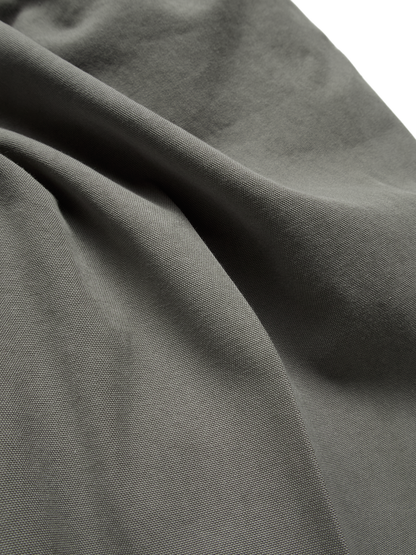 GARMENT DYED FINX COTTON DUCK SLACKS｜STEEL