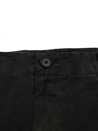 GARMENT DYED FINX COTTON DUCK SLACKS｜FADED BLACK