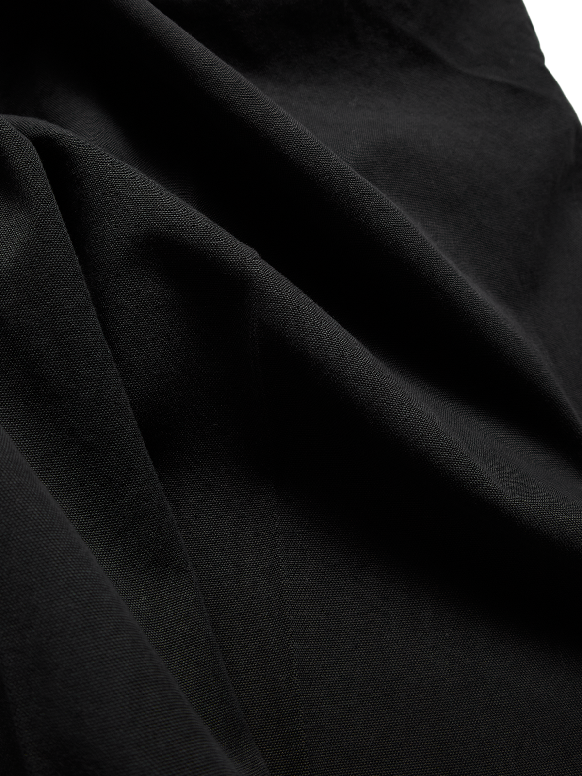 GARMENT DYED FINX COTTON DUCK SLACKS｜FADED BLACK