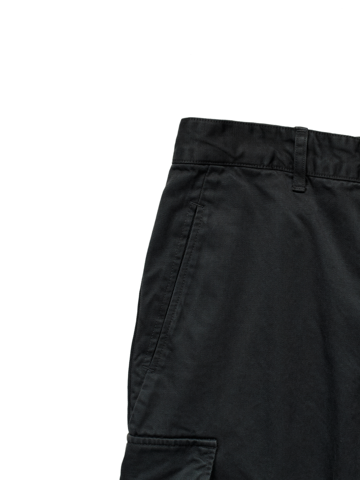 GARMENT DYED FINX/ZIMBABWE COTTON TWILL M-47 CARGO PANTS｜BLACK