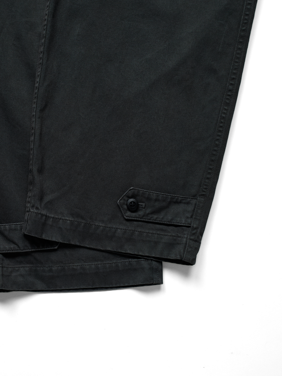 GARMENT DYED FINX/ZIMBABWE COTTON TWILL M-47 CARGO PANTS｜BLACK