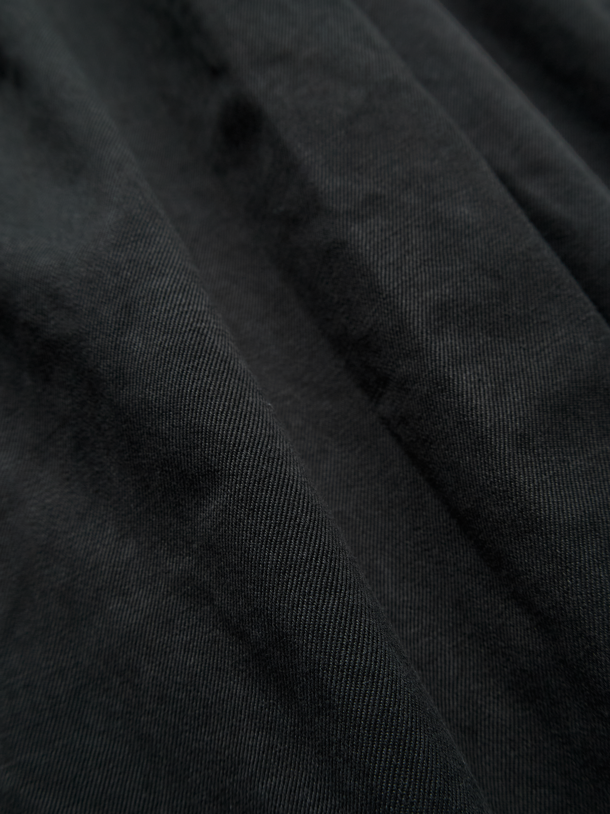 GARMENT DYED FINX/ZIMBABWE COTTON TWILL M-47 CARGO PANTS｜BLACK