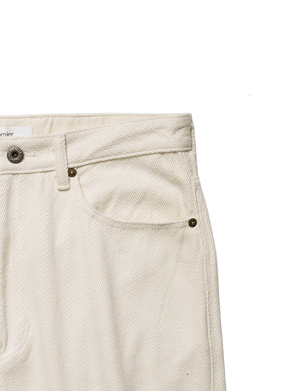 SILK NEP DENIM PANTS｜WHITE