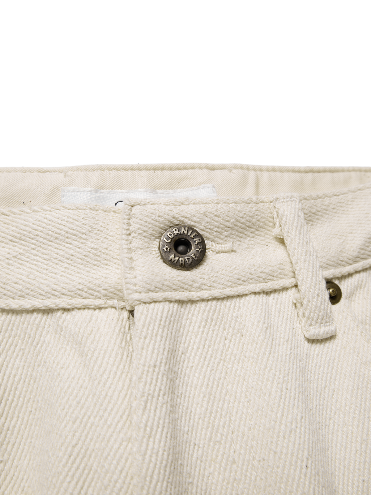 SILK NEP DENIM PANTS｜WHITE