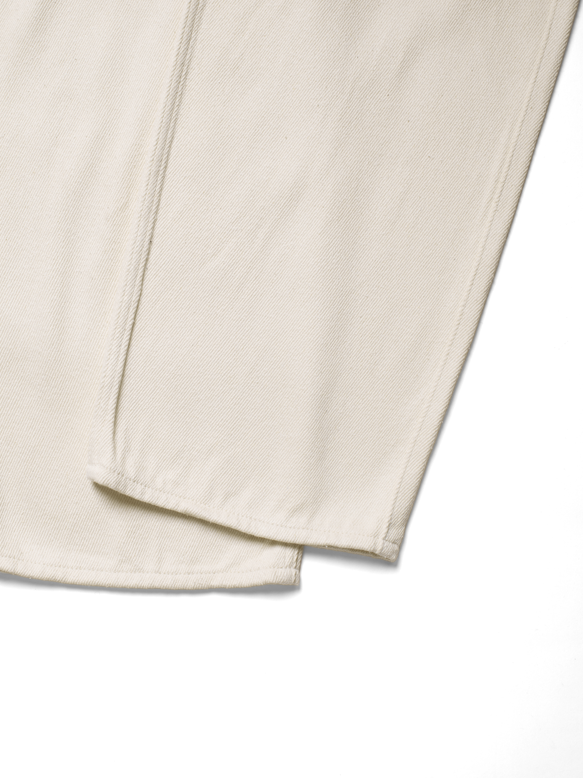 SILK NEP DENIM PANTS｜WHITE
