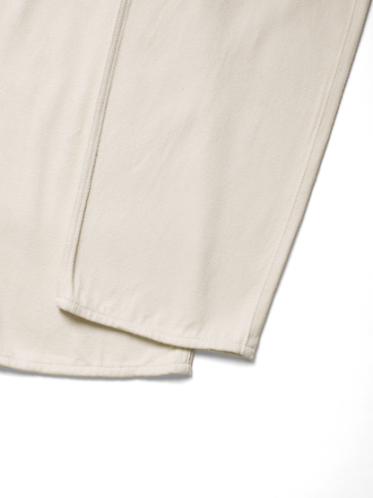 SILK NEP DENIM PANTS｜WHITE