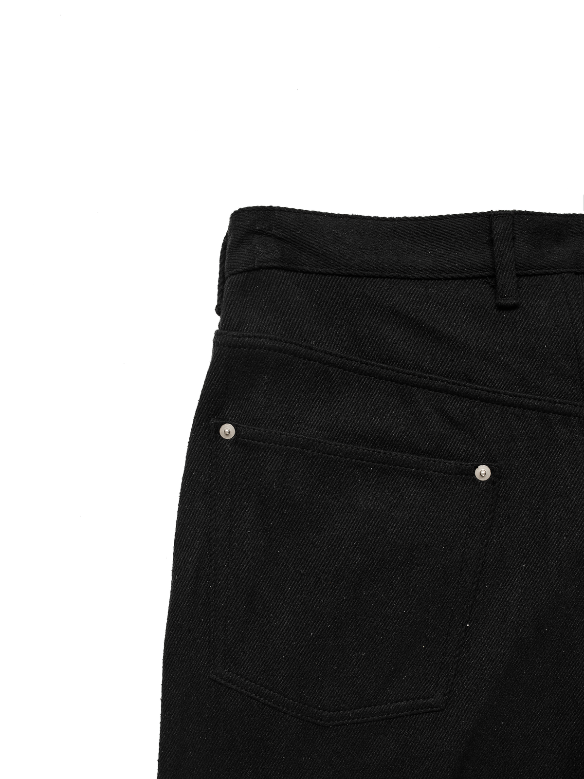 SILK NEP DENIM PANTS｜BLACK