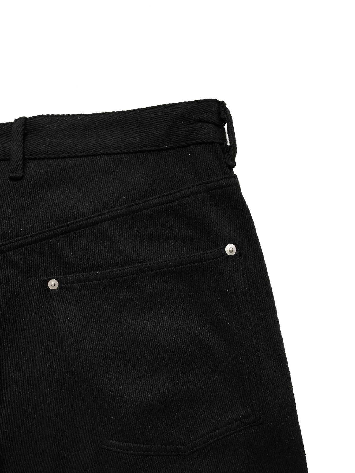 SILK NEP DENIM PANTS｜BLACK