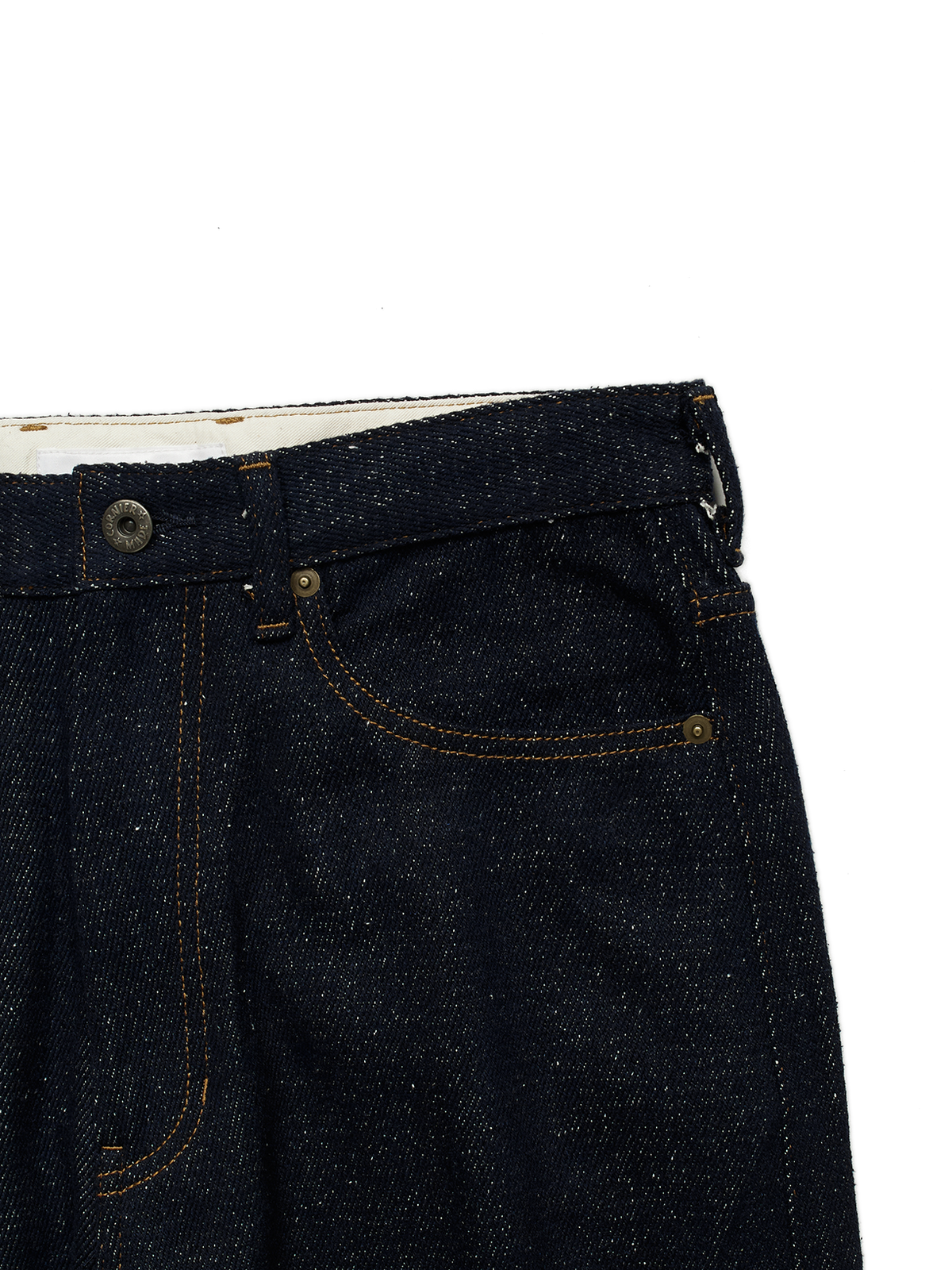 SILK NEP DENIM PANTS｜DARK NAVY