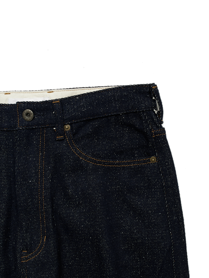 SILK NEP DENIM PANTS｜DARK NAVY
