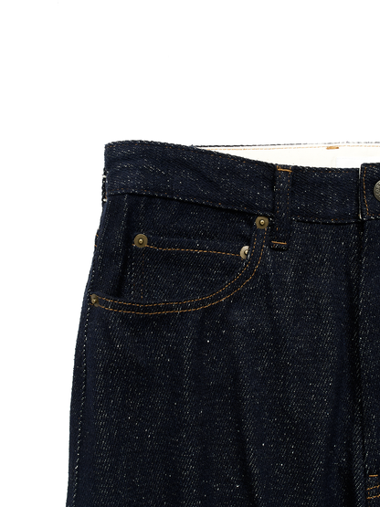 SILK NEP DENIM PANTS｜DARK NAVY