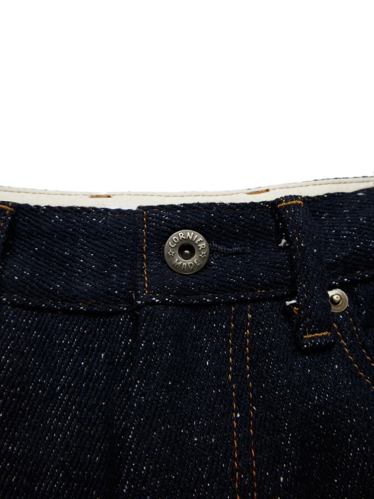SILK NEP DENIM PANTS｜DARK NAVY