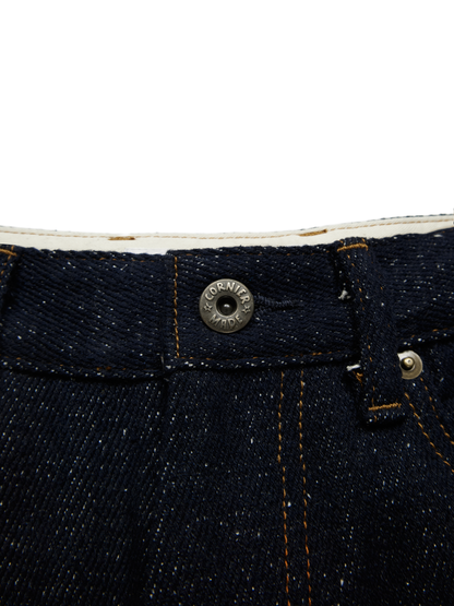 SILK NEP DENIM PANTS｜DARK NAVY