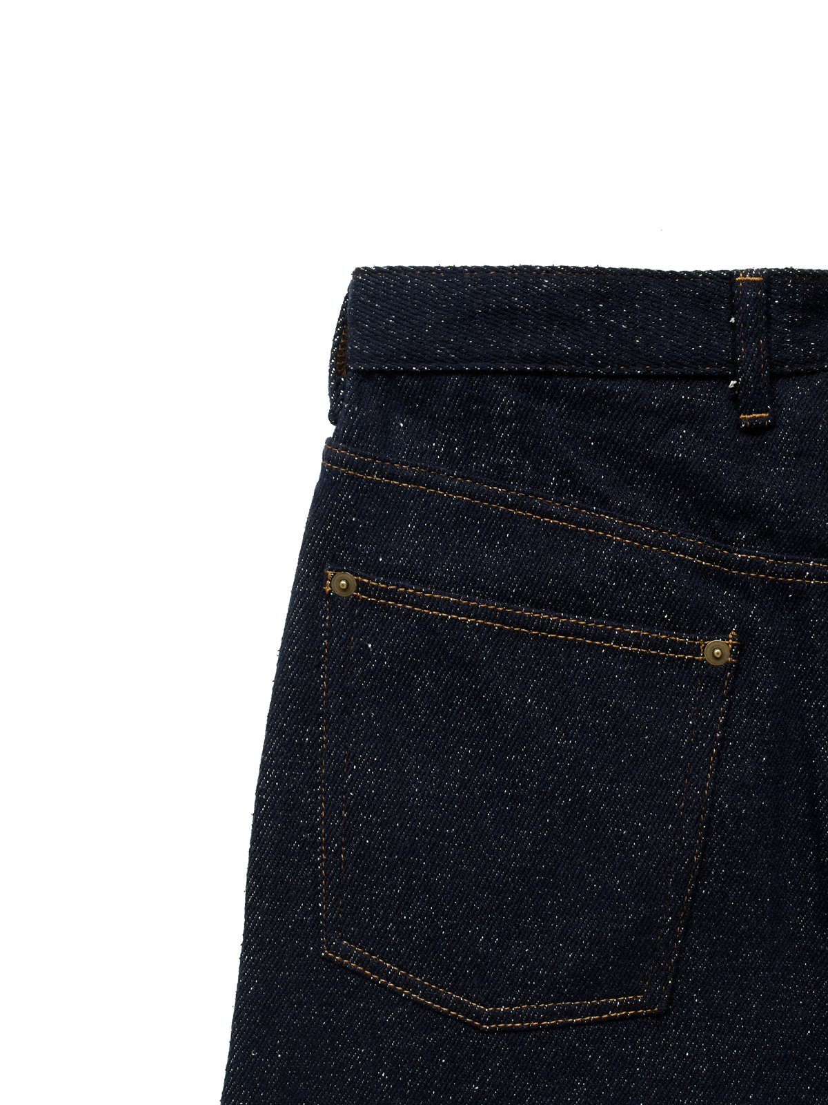 SILK NEP DENIM PANTS｜DARK NAVY