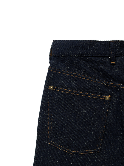 SILK NEP DENIM PANTS｜DARK NAVY