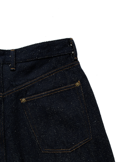 SILK NEP DENIM PANTS｜DARK NAVY