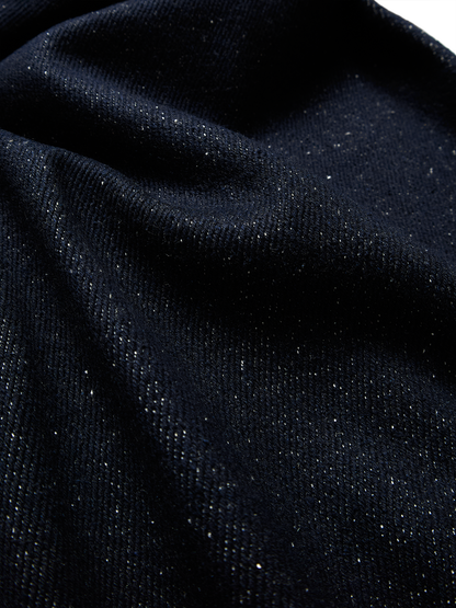 SILK NEP DENIM PANTS｜DARK NAVY