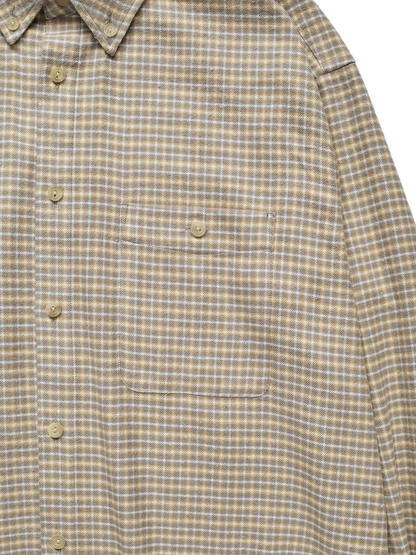SILK FLANNEL CHECK SHIRTS｜YELLOW CHECK