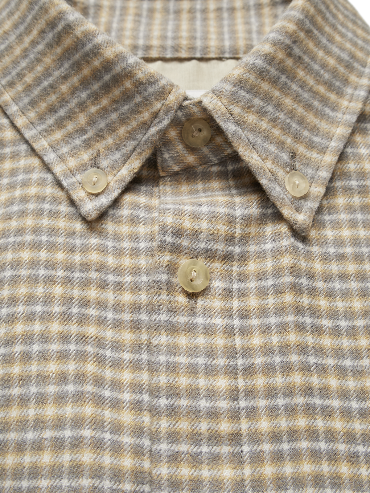 SILK FLANNEL CHECK SHIRTS｜YELLOW CHECK