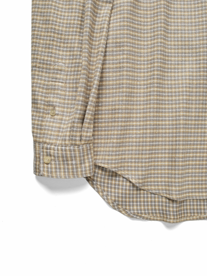 SILK FLANNEL CHECK SHIRTS｜YELLOW CHECK