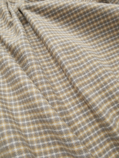 SILK FLANNEL CHECK SHIRTS｜YELLOW CHECK