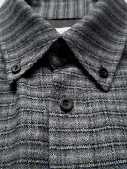 SILK FLANNEL CHECK SHIRTS｜NAVY CHECK
