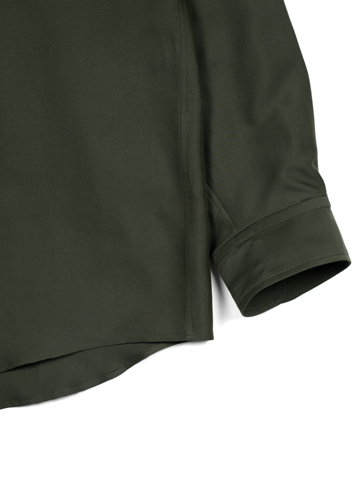 BRAZIL SILK/COTTON REGULAR COLLAR  SHIRTS｜KHAKI