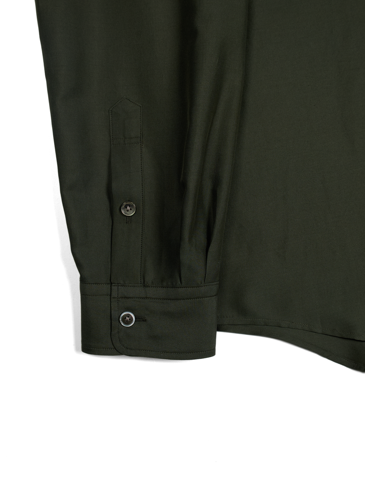 BRAZIL SILK/COTTON REGULAR COLLAR  SHIRTS｜KHAKI