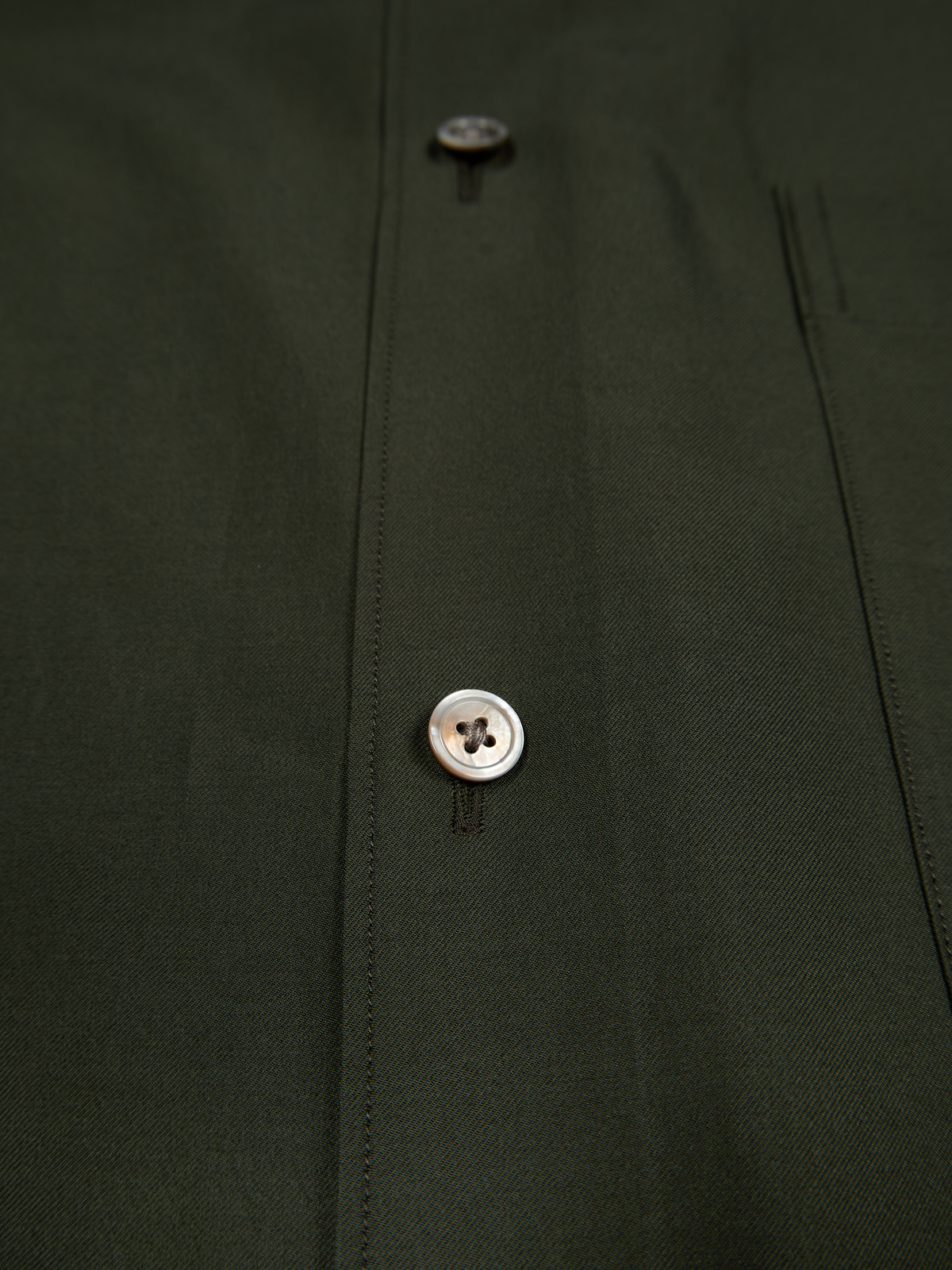 BRAZIL SILK/COTTON REGULAR COLLAR  SHIRTS｜KHAKI
