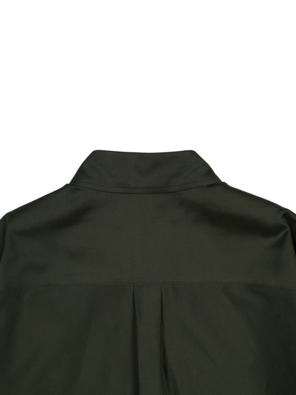 BRAZIL SILK/COTTON REGULAR COLLAR  SHIRTS｜KHAKI