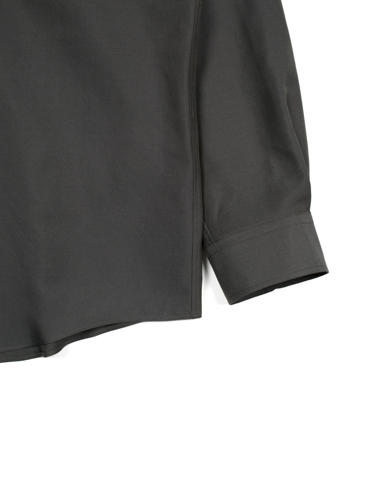 BRAZIL SILK/COTTON REGULAR COLLAR  SHIRTS｜BROWN CHARCOAL